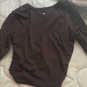 lululemon athletica Brown Long Sleeve Blouse